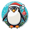 Penguin Christmas Illustration