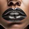 belle labbra femminili rossetto nero disegno comico