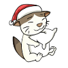 Cat Cute RagaMuffin Tired Christmas