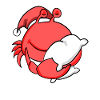 Crab Cute Tired Christmas