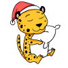 Guépard Mignon Fatigué Noël