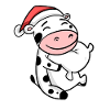 Vache Mignon Fatigué Noël