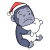 Singe Mignon Fatigué Noël