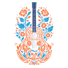 Artistic Guitar Illustration