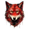 Red Wolf Head