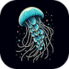 Jellyfish, Water, Blue, Sea