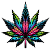 Cannabis Neon Psychedelic Design