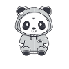 Cute Anime Style Panda Kawaii