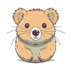 Cute anime style quokka kawaii