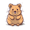 Cute anime style quokka kawaii