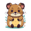 Cute anime style quokka kawaii