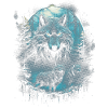Fantasy Wolves Wolf Moonlight Illustration