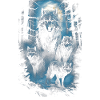 Dunkle Kunst Wolf Wald Mythisch