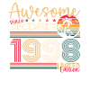 December Vintage 1998 25th Birthday Awesome