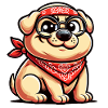 Cool dog with glasses