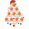 Orangen-Lichterbaum Weihnachtsdesign
