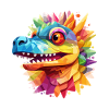 Lustiger bunter Drache