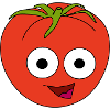 Tomate mit Gesicht