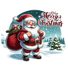 Merry Christmas - Santa Illustration