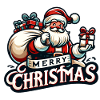 Merry Christmas - Santa Illustration