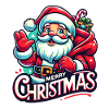Merry Christmas - Santa Illustration