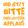 mit der Bitte um Applaus