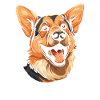 Schäferhund Lächelnd