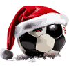 Soccer Christmas Santa Hat Ball
