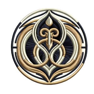 Victorian Elegance Circle Embroidered