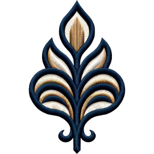 Regal Fleur Embroidered Crest