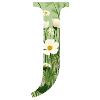 Buchstabe J, Monogramm, Blumenmuster