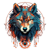 Mystical Wolf Circle