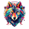 Neon Shadow Wolf Circle