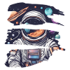 Scène spatiale d’astronaute futuriste