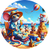 Rats sur la plage
