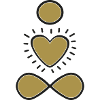 Einssein in gold.