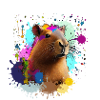 capybara,schwein,graffiti,wasserschwein,bunt