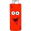 Ketchup bottle with face