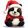 Cute panda, Christmas, Panda bear