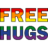 Gratuit Hugs Drapeau arc-en-ciel