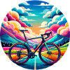 Road bike in fairytale colours