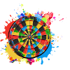Darts, darf, bunt, dartscheibe