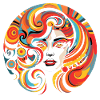 Psychedelische Frau