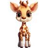 Bébé girafe mignon