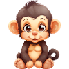Bébé chimpanzé mignon