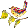 Bunter Vogel