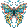  Schmetterling in Wasserfarben