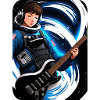 Astronaut rocks in space