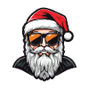 Weihnachtsmann Kopf Santa Cool