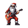 Weihnachtsmann Gitarre Santa